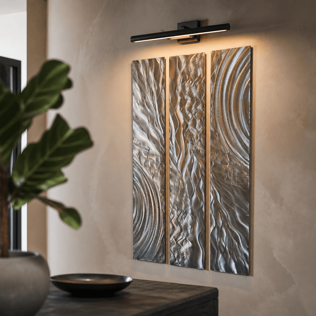 The Fracture - 3-Panel Metal Wall Art 8"x48" (each)