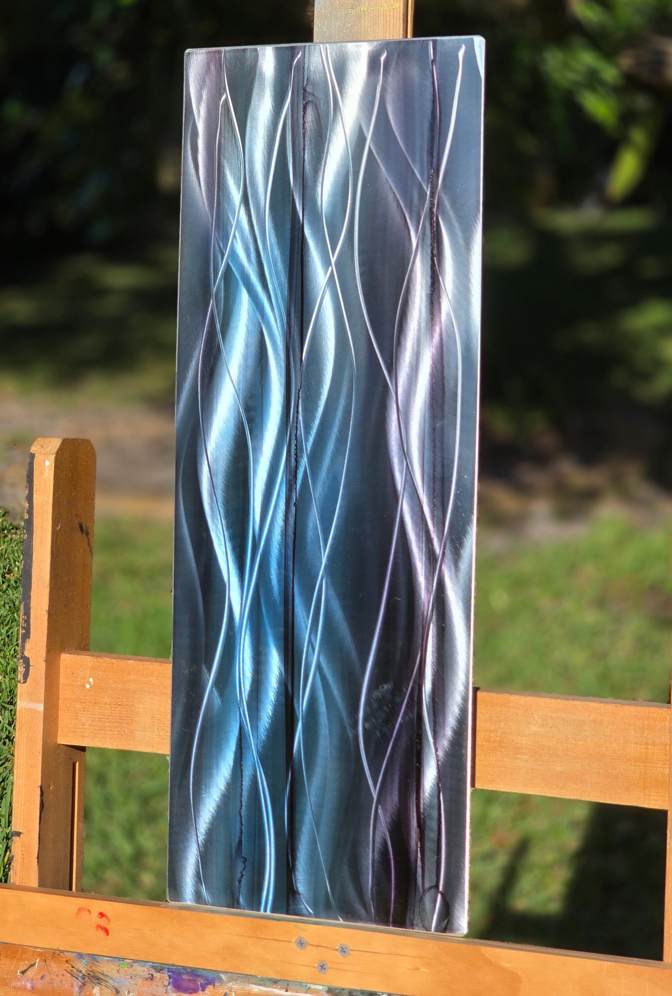 Frosted Elegance - Metal Wall Art 9"x24"