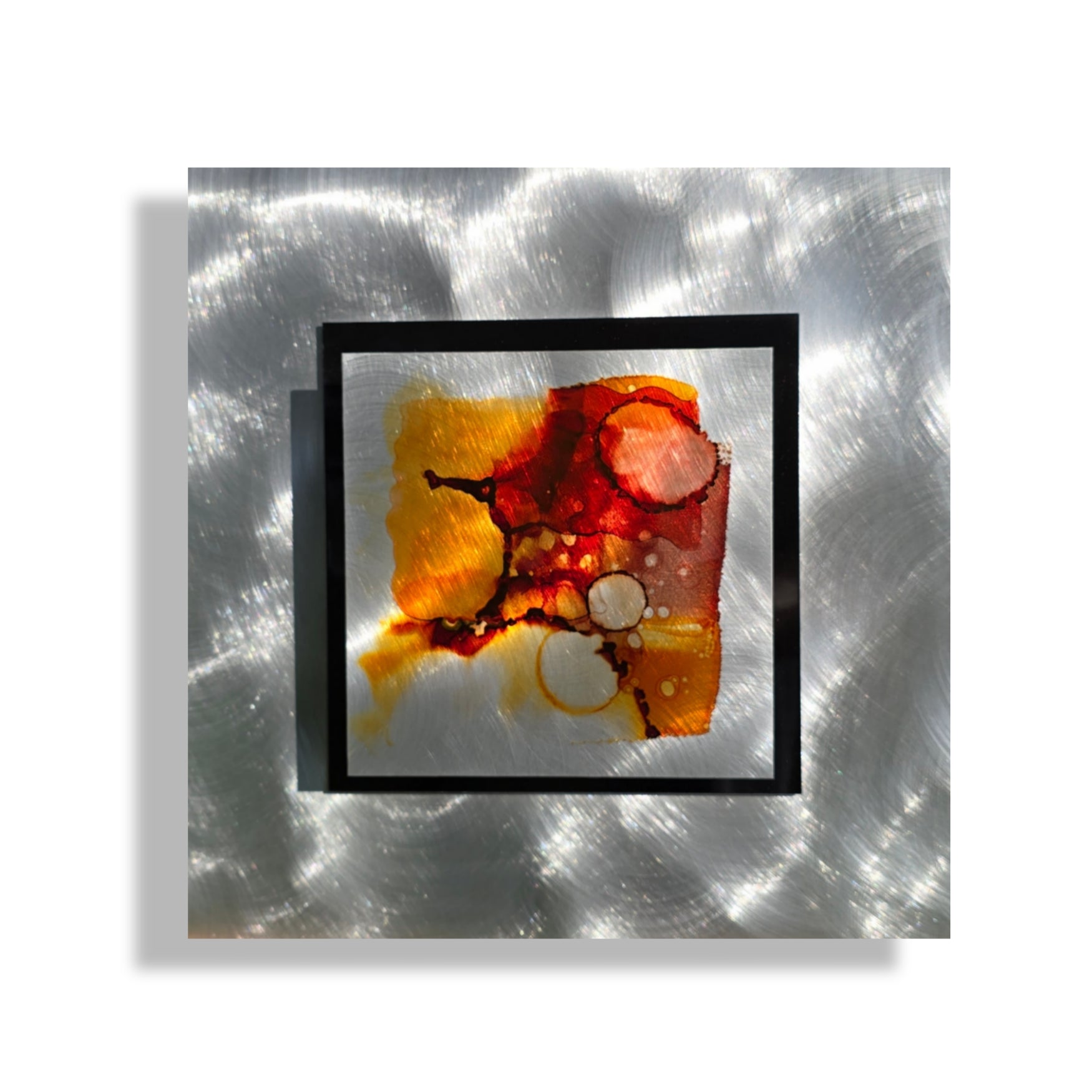 Ember Glow - Metal Wall Art 12"x12"
