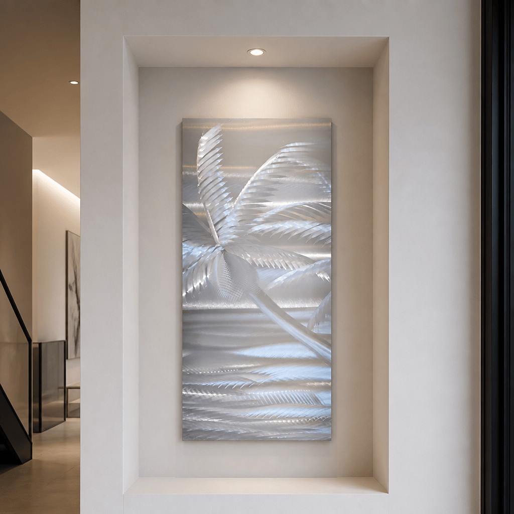 Palm Drift - Metal Wall Art 9"x24"
