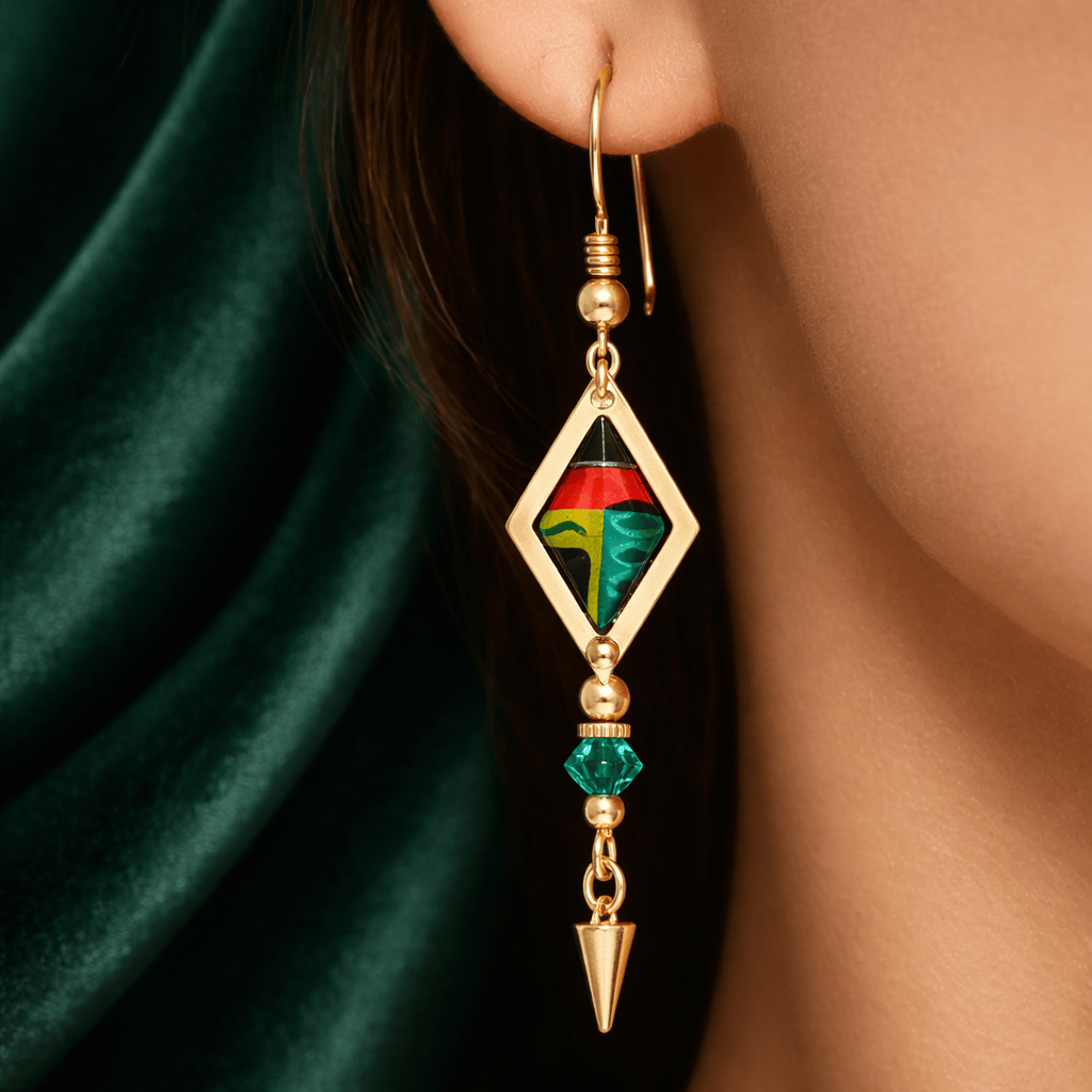 Kaleidoscope Cascade Earrings 2"