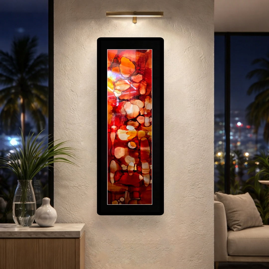 Garnet Fire - Metal Wall Art 9"x27"