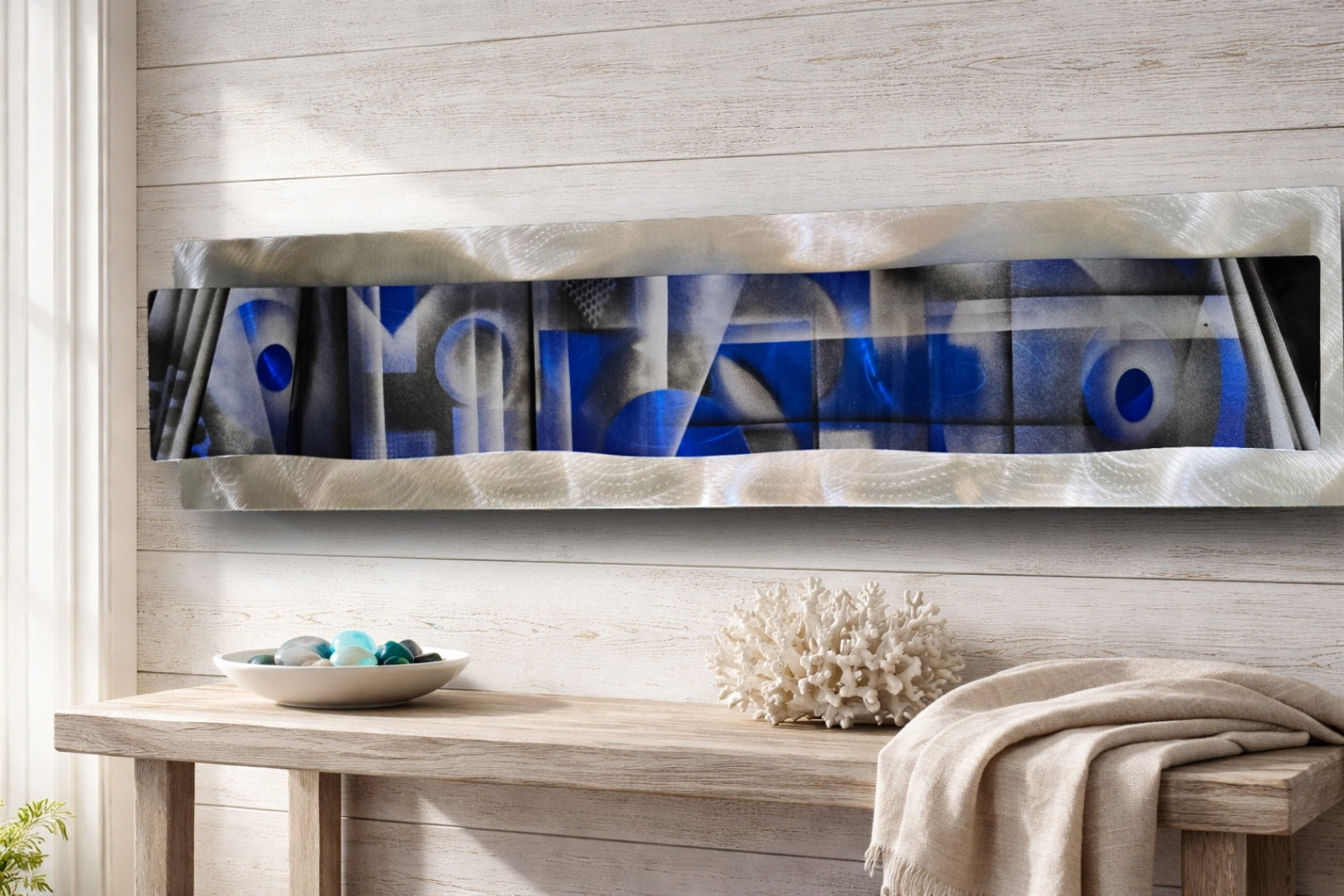 Blue Orbit - Metal Wall Art 8"x46"