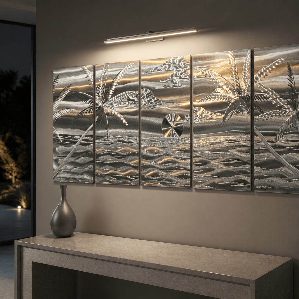 Ripple Zen - Metal Wall Art 64"x24"
