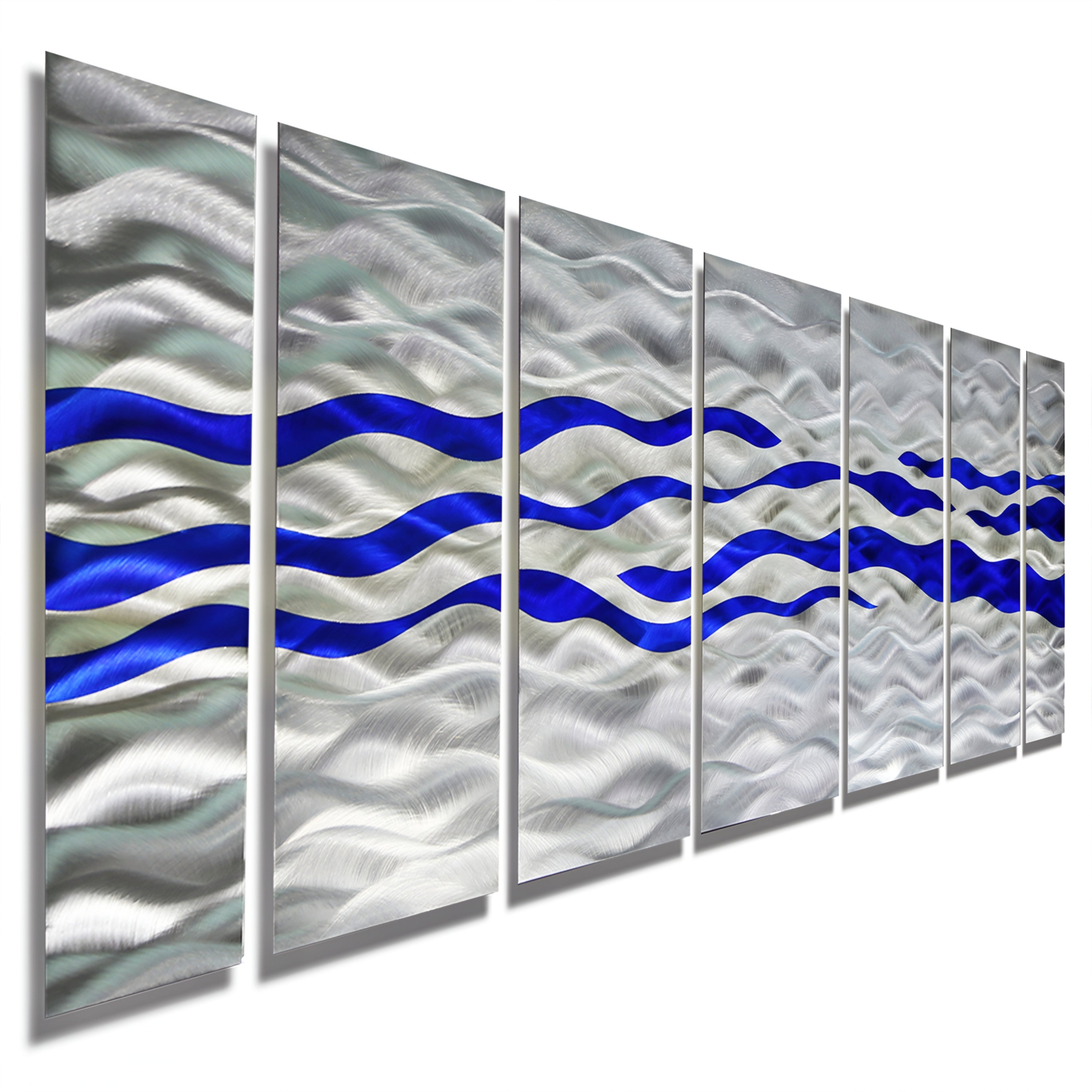 Infinite Waves - 7-Panel Metal Wall Art 68"x24"