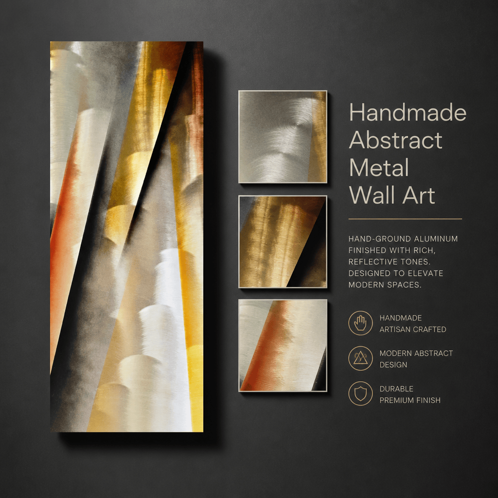 Gilded Fault - Metal Wall Art 10"x24"