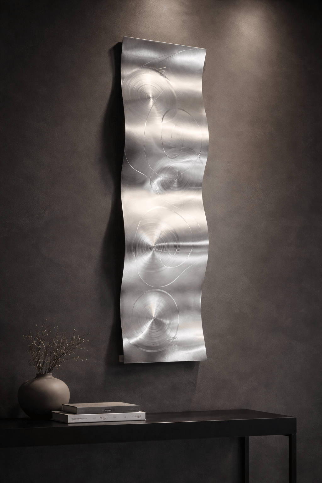 Lunar Waves - Metal Wall Art 10"x46"