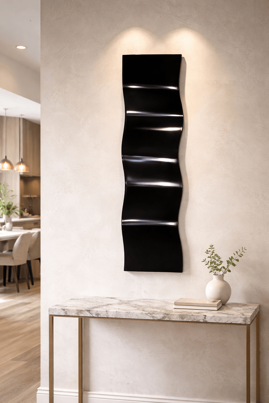 Midnight Rhythm - Metal Wave Art 10"x46"