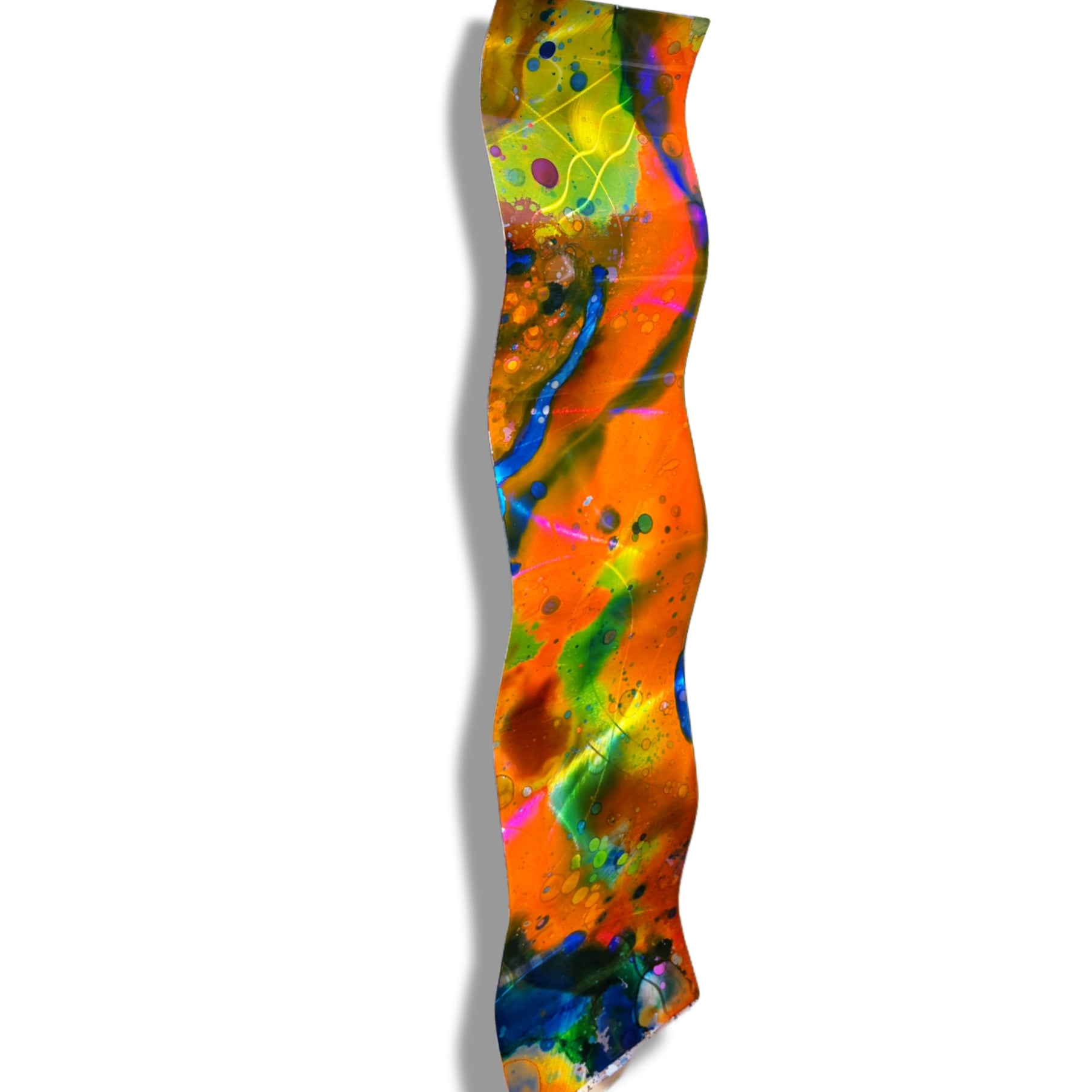 Citrus Burst - Metal Wave Art 10"x46"