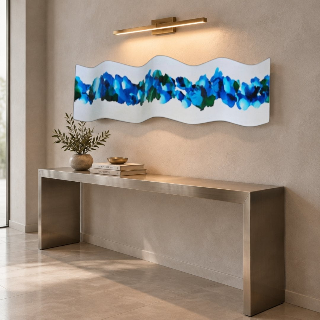 Oceanic Flow - Metal Wall Art 10"x46"