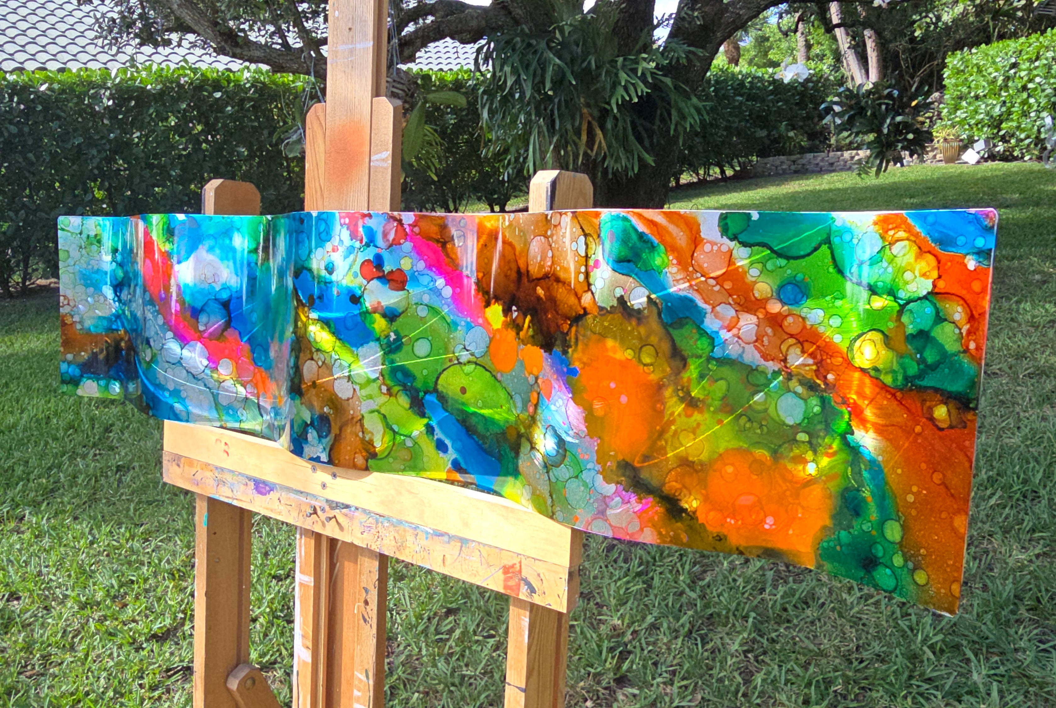 Earth Awakening - Metal Wave Art 10"x46"