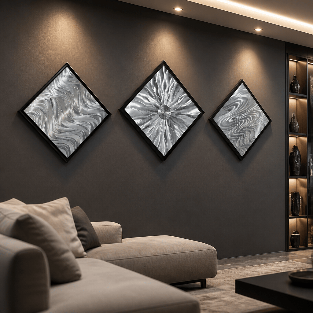 (Between Worlds) - Metal Wall Art 3-Panel 24"x24"