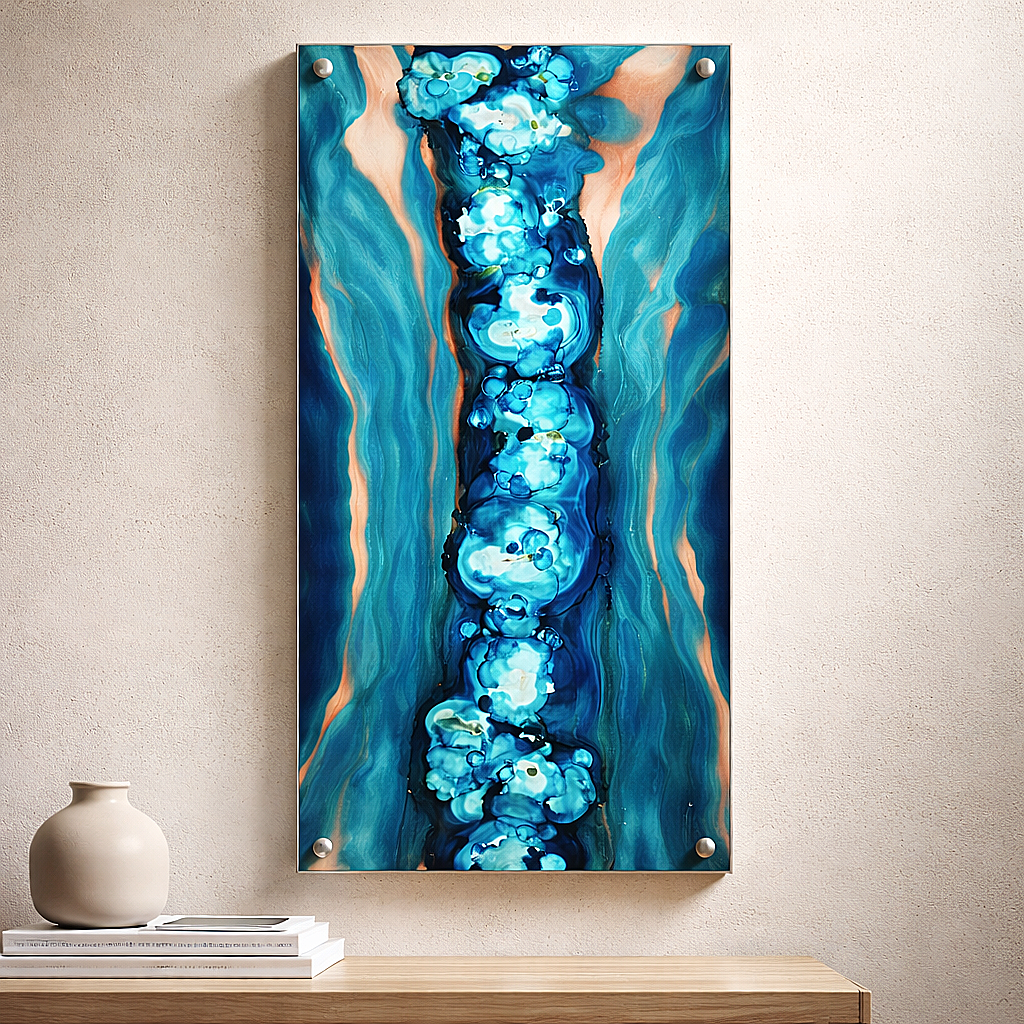 Deep Surge - Metal Wall Art 40"x16"   (gem p38)