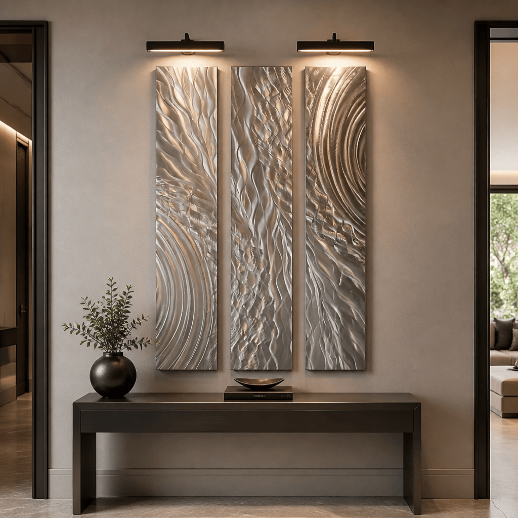 The Fracture - 3-Panel Metal Wall Art 8"x48" (each)