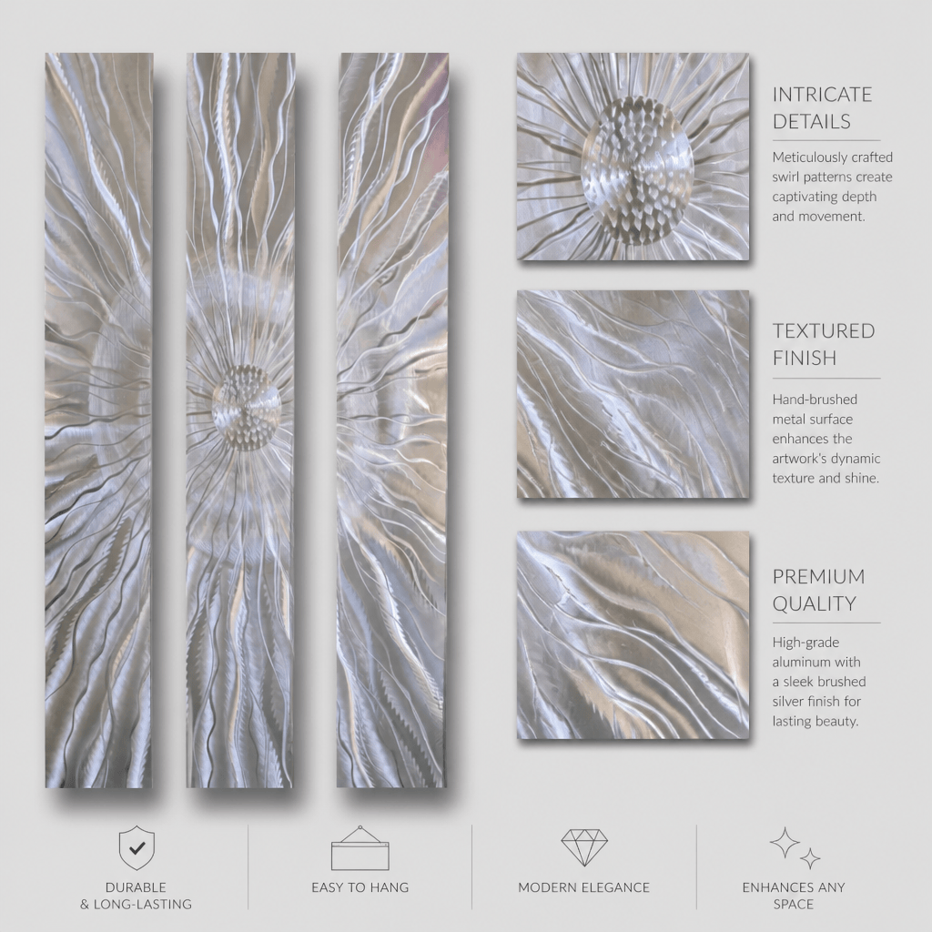 The Emanation - 3-Panel Metal Wall Art 8"x48" (each)