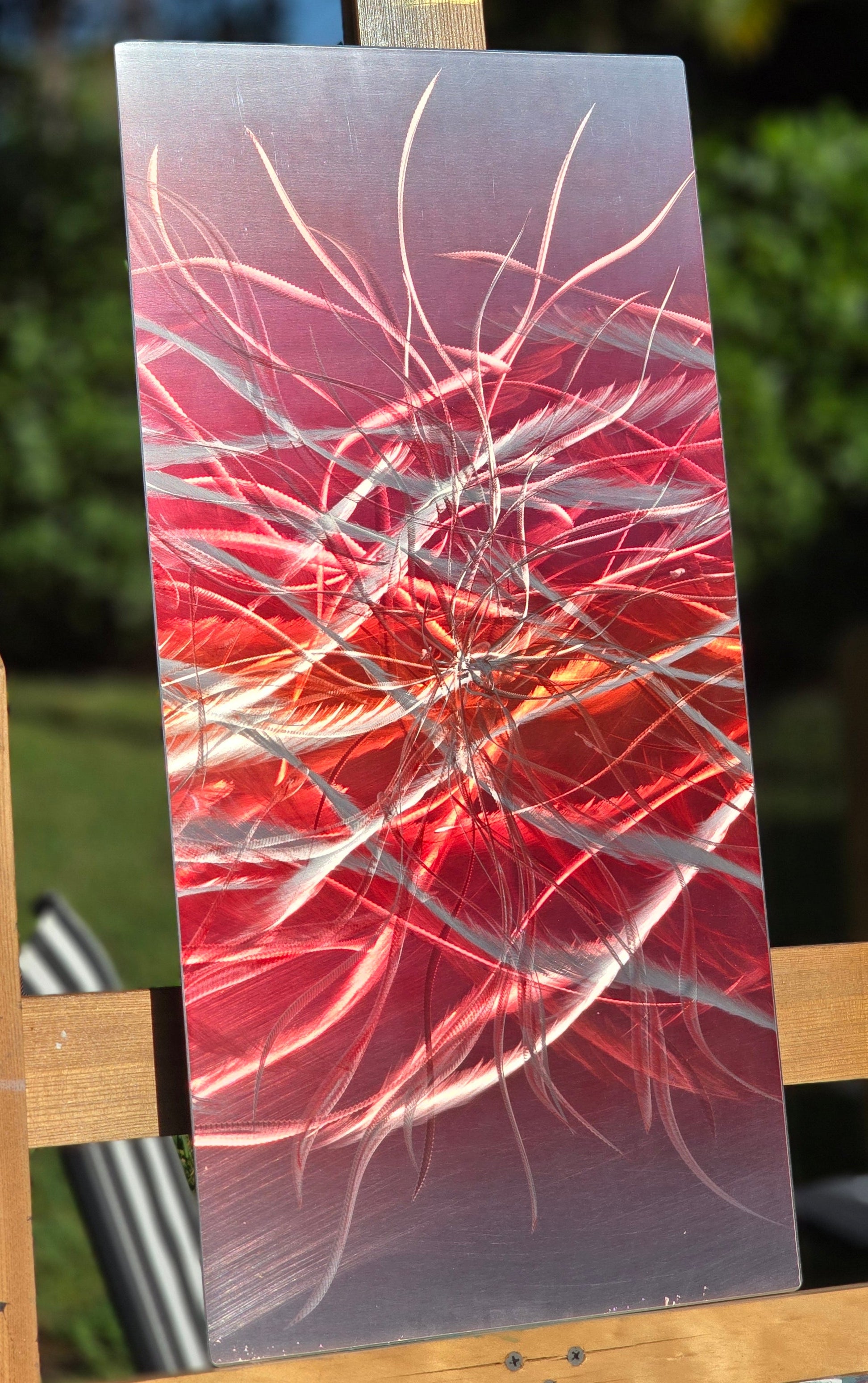 Scarlet Awakening - Metal Wall Art 12"x12"