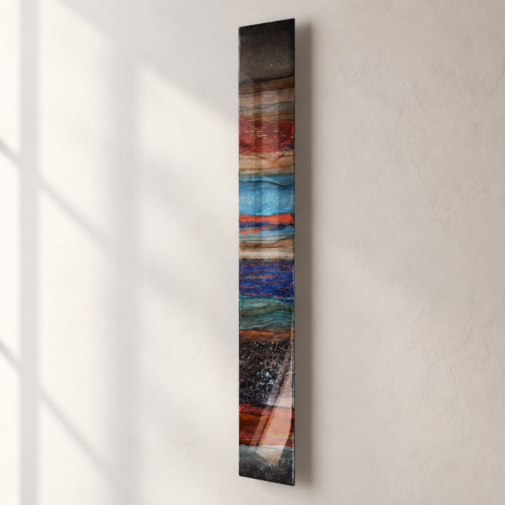 Strata Horizons - Metal Wall Art 6"x46"