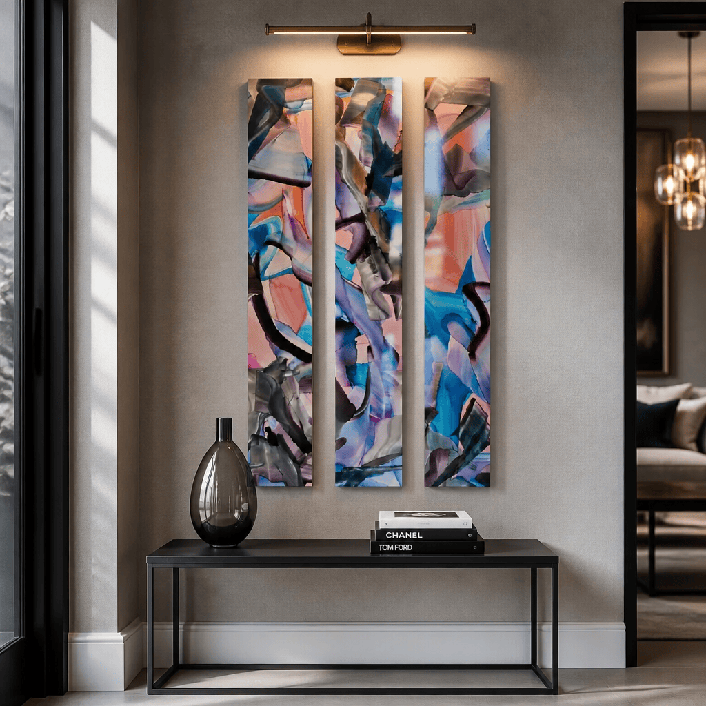 The Fracture - 3-Panel Metal Wall Art 8"x48" (each)