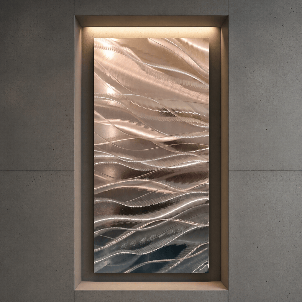 The Drift - Metal Wave Wall Art 10"x24"