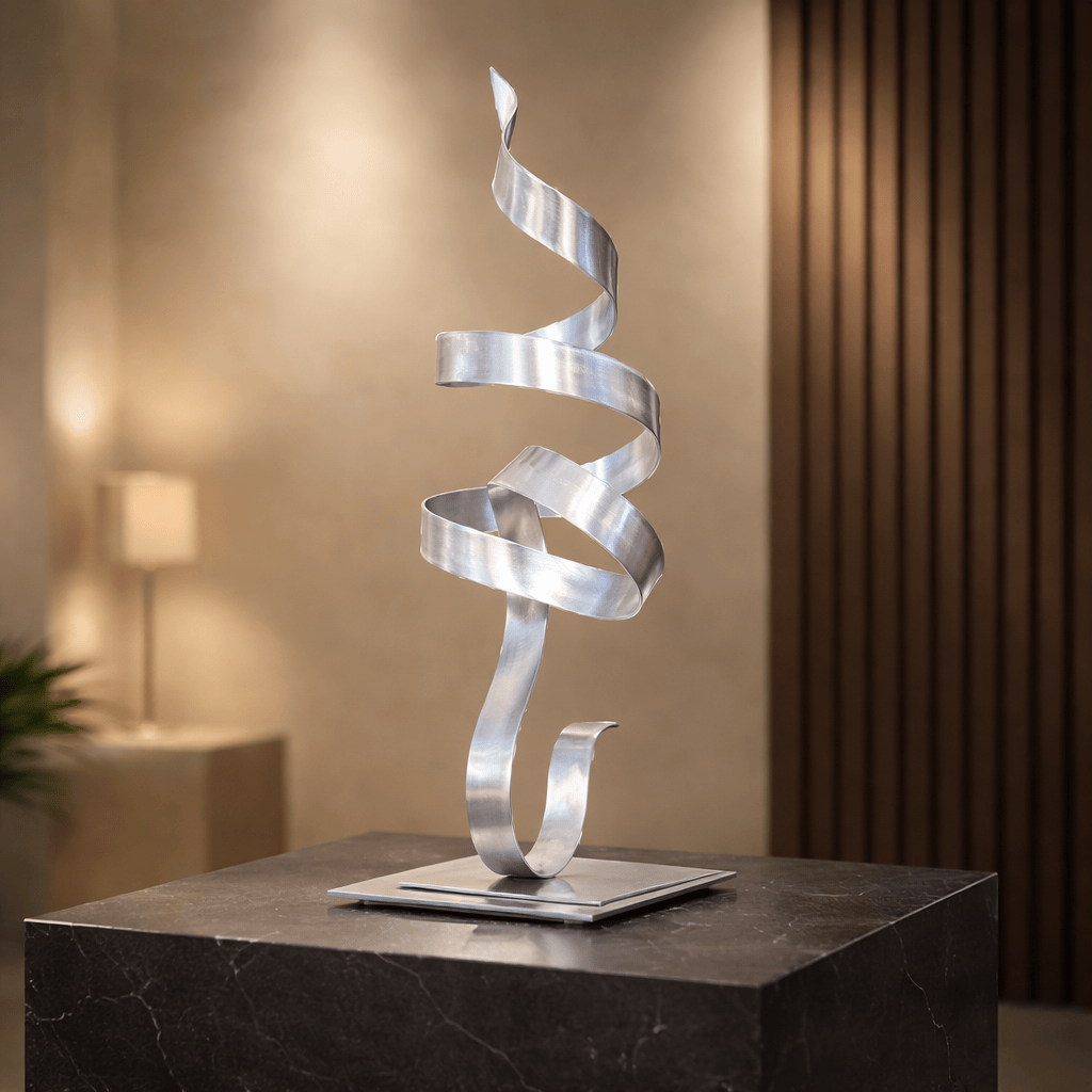 Spiral Serenity - Metal Sculpture 18"x8"