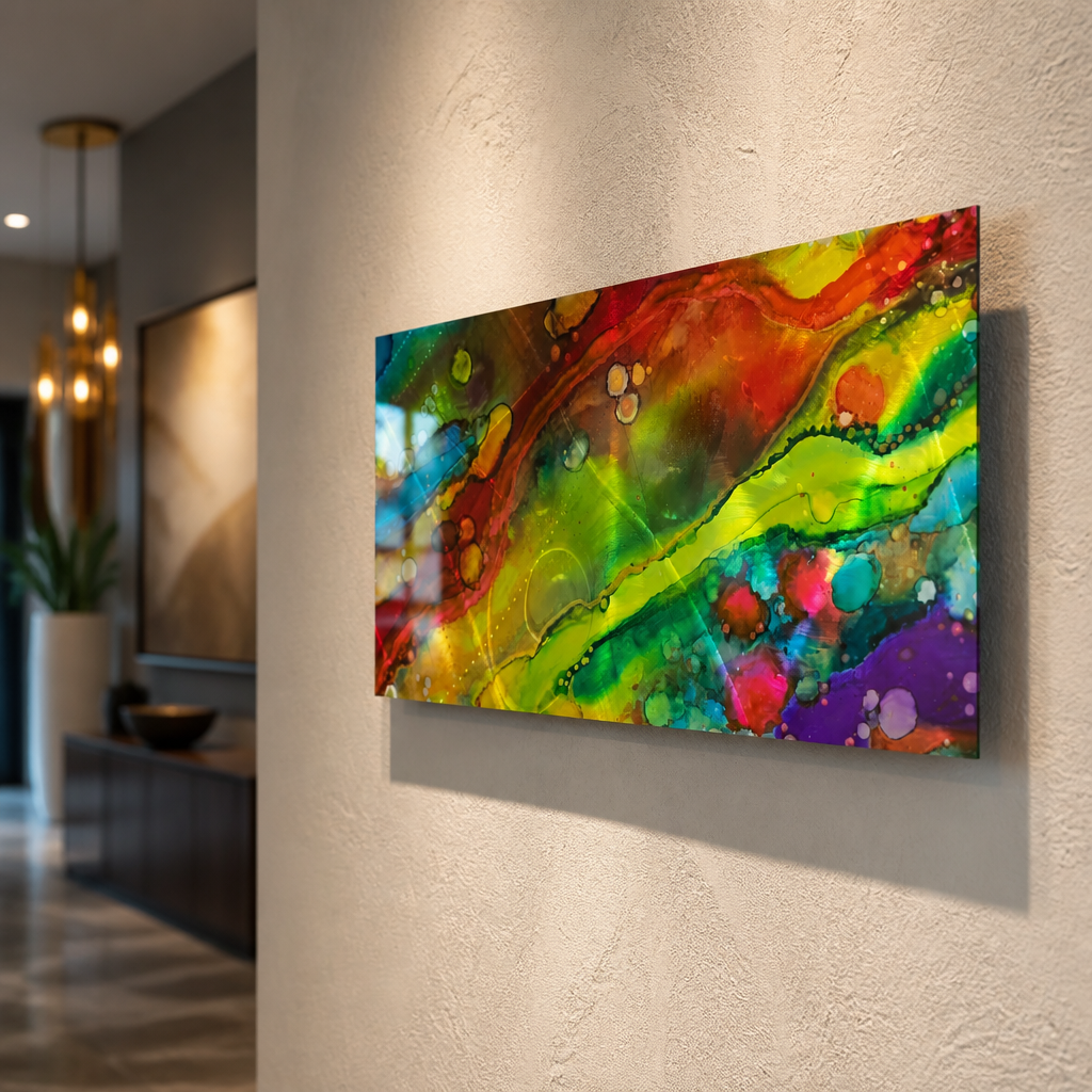 Liquid Aurora - Metal Wall Art 12"x24"