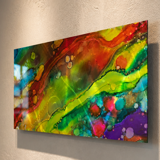 Liquid Aurora - Metal Wall Art 12"x24"