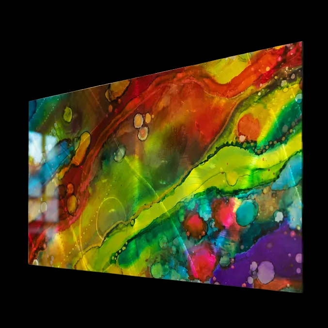Liquid Aurora - Metal Wall Art 12"x24"