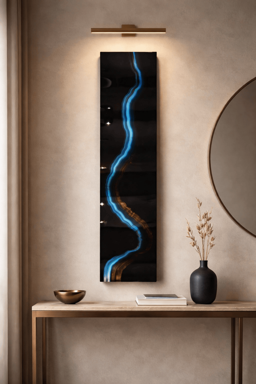 Celestial River - Metal Wave Art 10"x46"