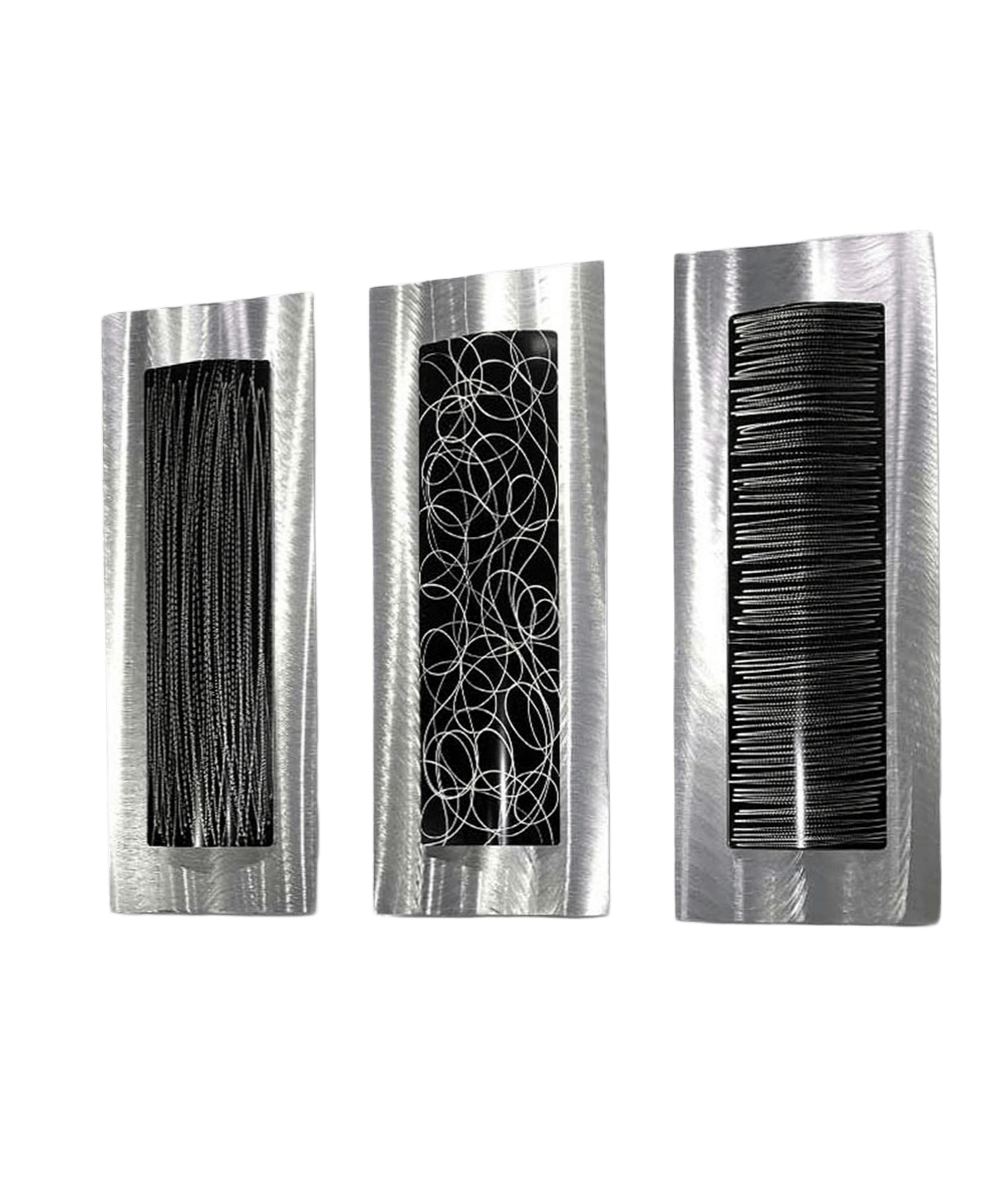 Silent Rhythm - Metal Wall Art Triptych 11"x24" (each)