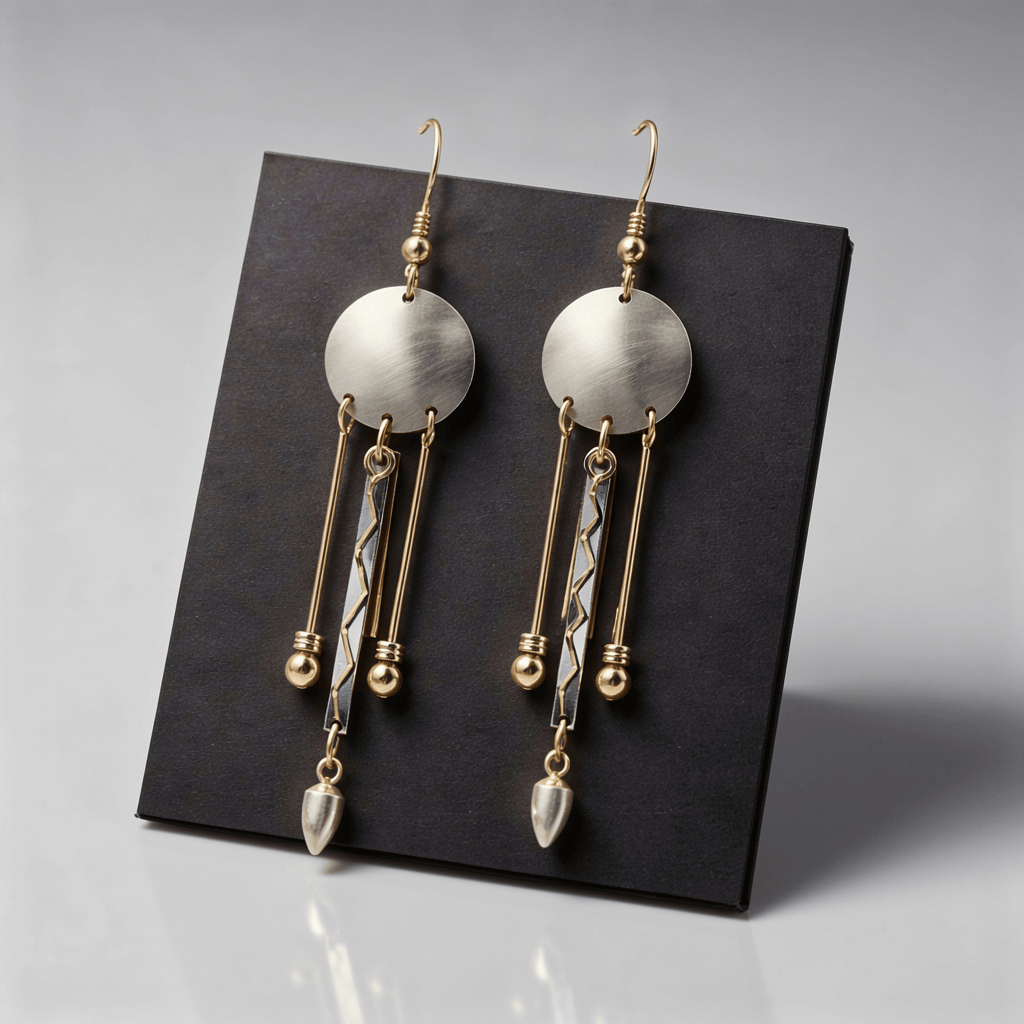 Moonlight Kinetic Earrings 3"