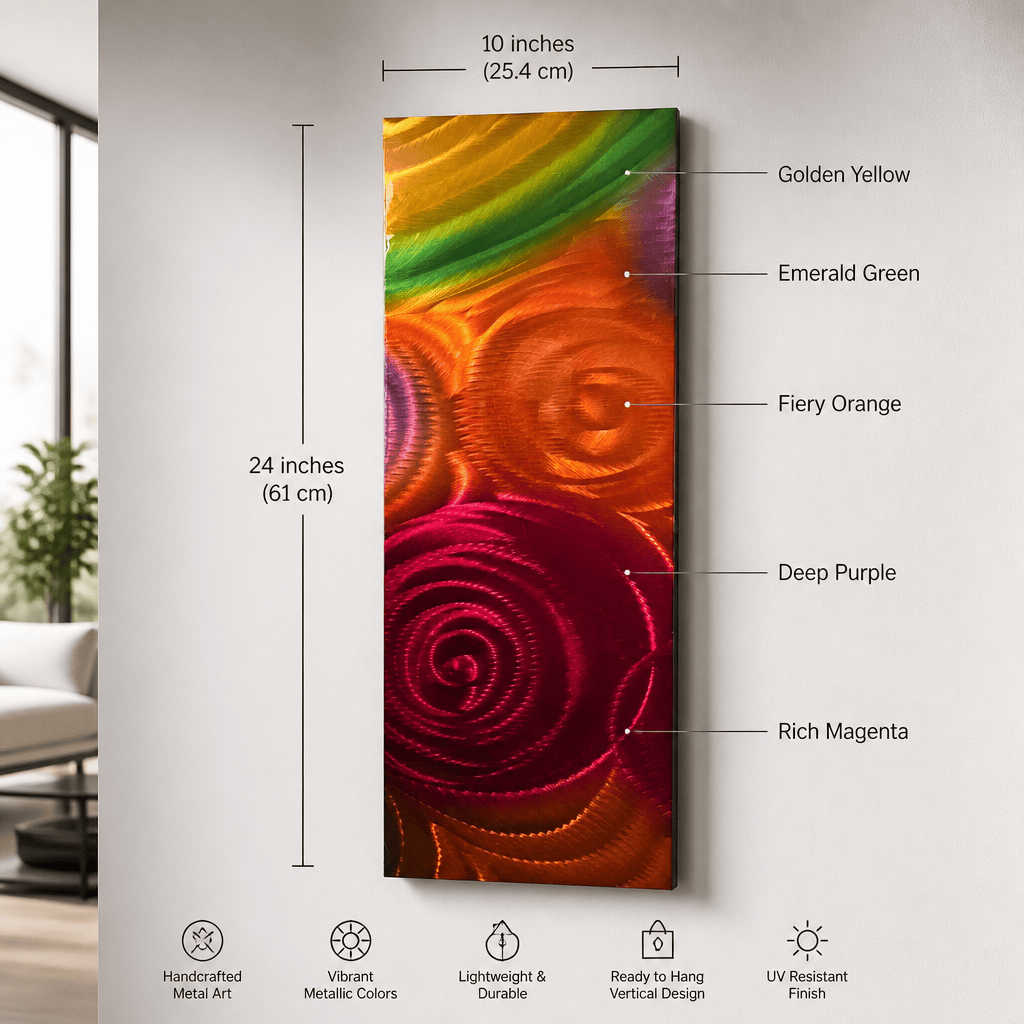 Eternal Bloom - Metal Wall Art 10"x24"