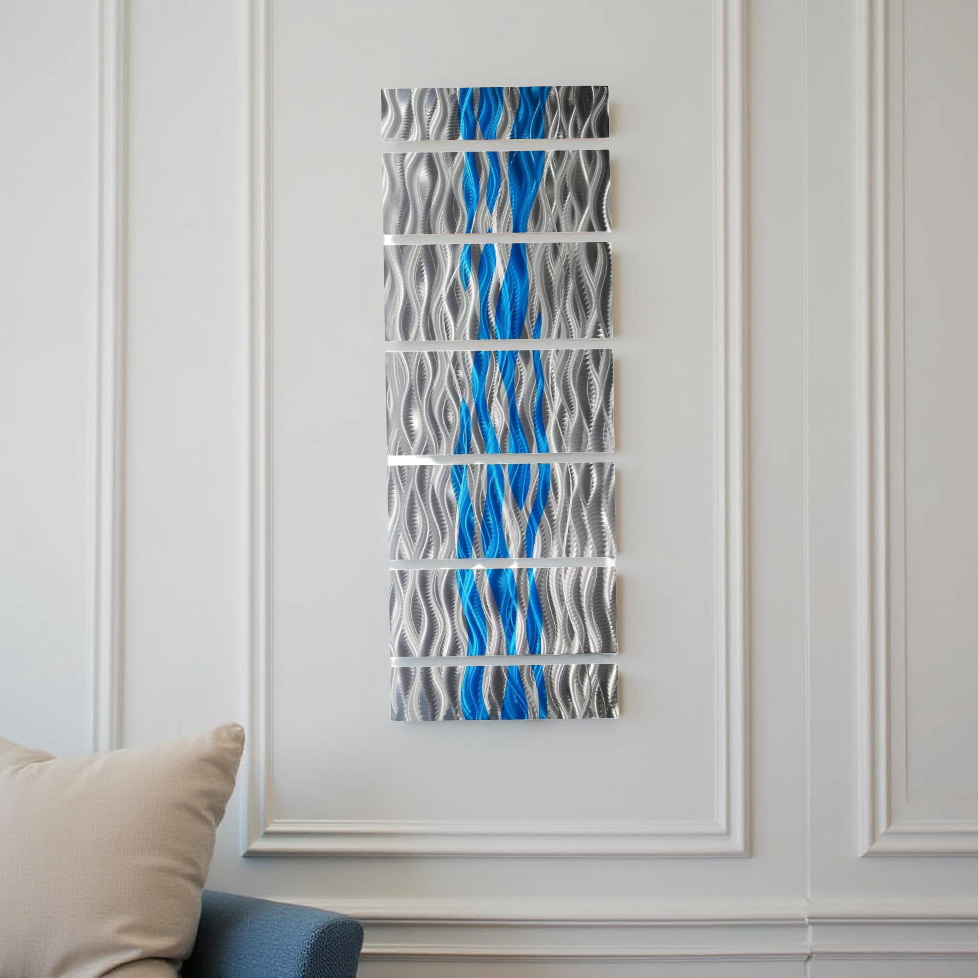 Flowing Depths - Multi-Panel Metal Wall Art 64"x24"