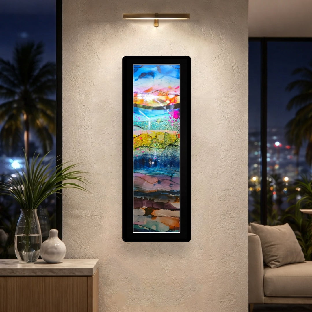 Layered Horizons - Metal Wall Art 9"x27"