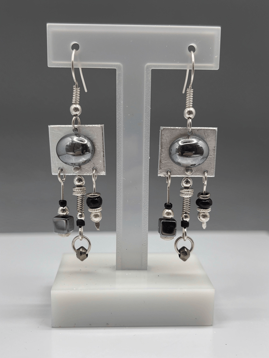 Midnight Cascade Earrings 1.5"