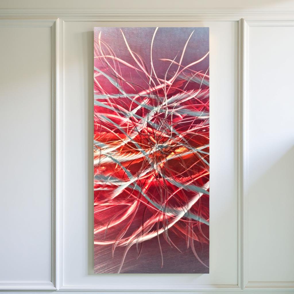 Scarlet Awakening - Metal Wall Art 12"x12"