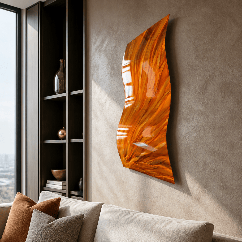 Ember Surge - Metal Wall Art 12"x23"