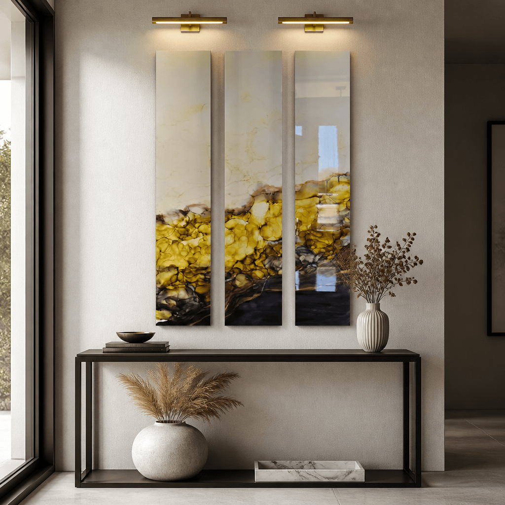 The Surge - 3-Panel Metal Wall Art 8"x48" (each)