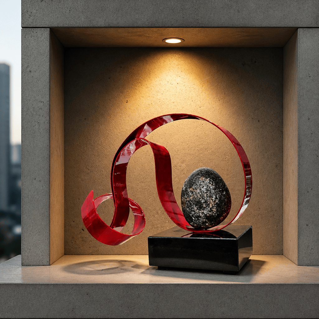 The Eternal Coil - Metal Sculpture 14"x10"