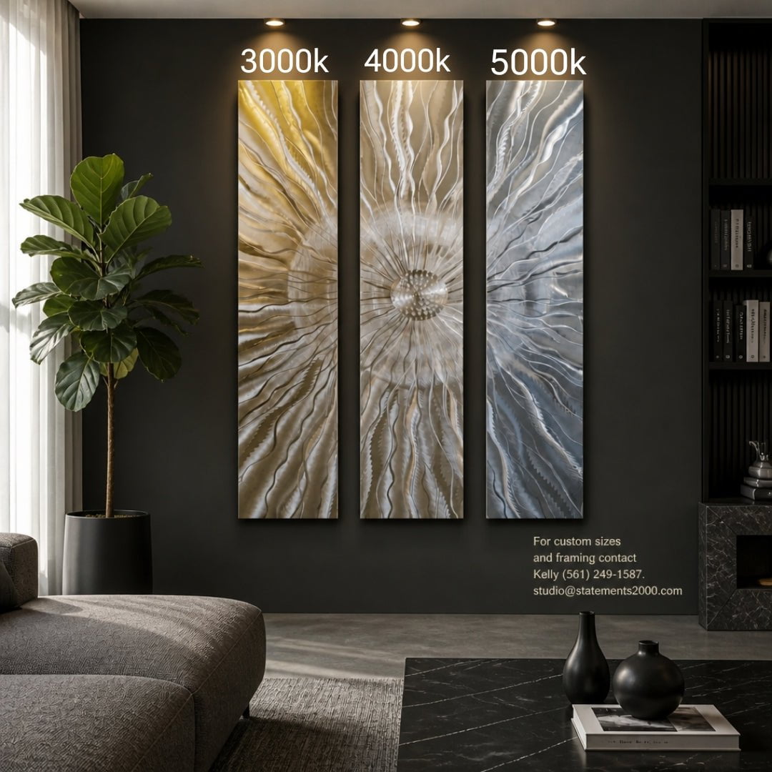 The Emanation - 3-Panel Metal Wall Art 8"x48" (each)