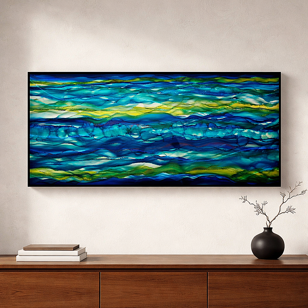 Ocean Currents - Metal Wall Art 24"x48"