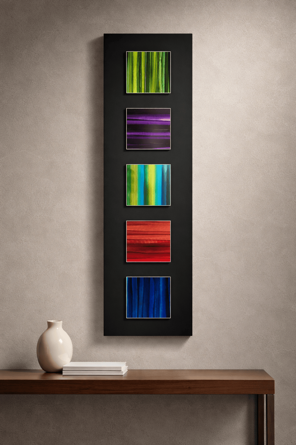 Vibrant Elements - 5-Panel Metal Wall Art 10"x48"