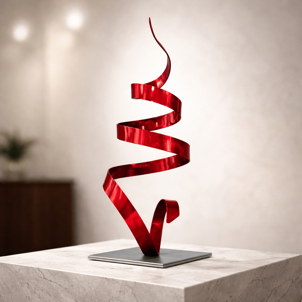 Scarlet Ascent -  Metal Sculpture 18"x10"