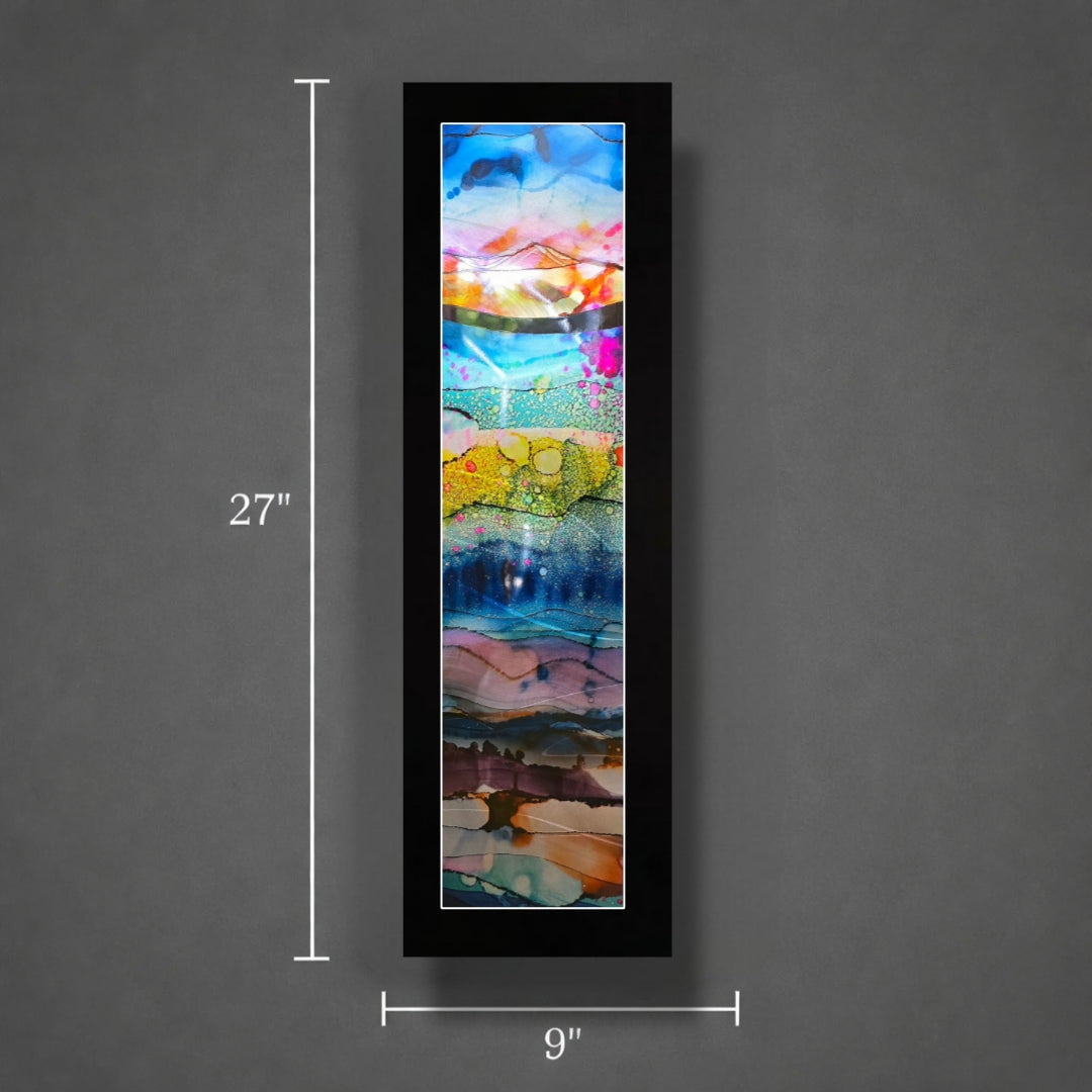 Layered Horizons - Metal Wall Art 9"x27"