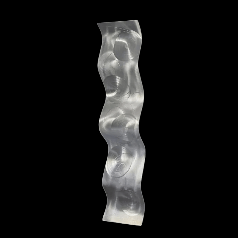 (Orbital Tide) - Metal Wave Wall Art 10"x46"