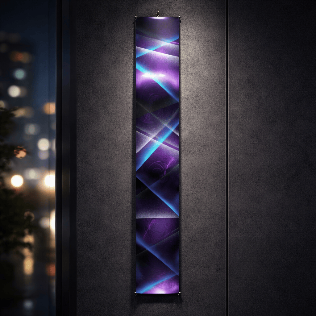 Violet Prism - Metal Wall Art 6"x46"   (wav 262)