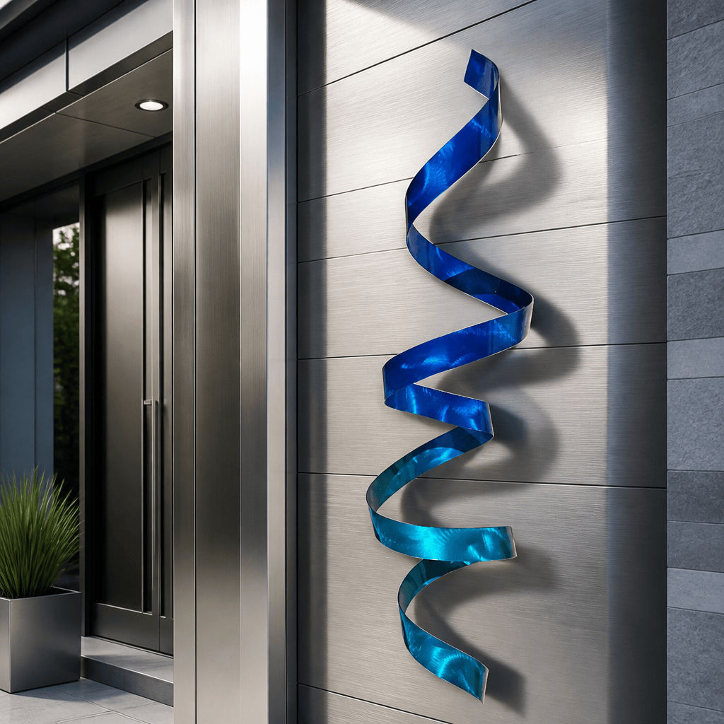 Azure Ascent - Metal Wall Art 44"x11"