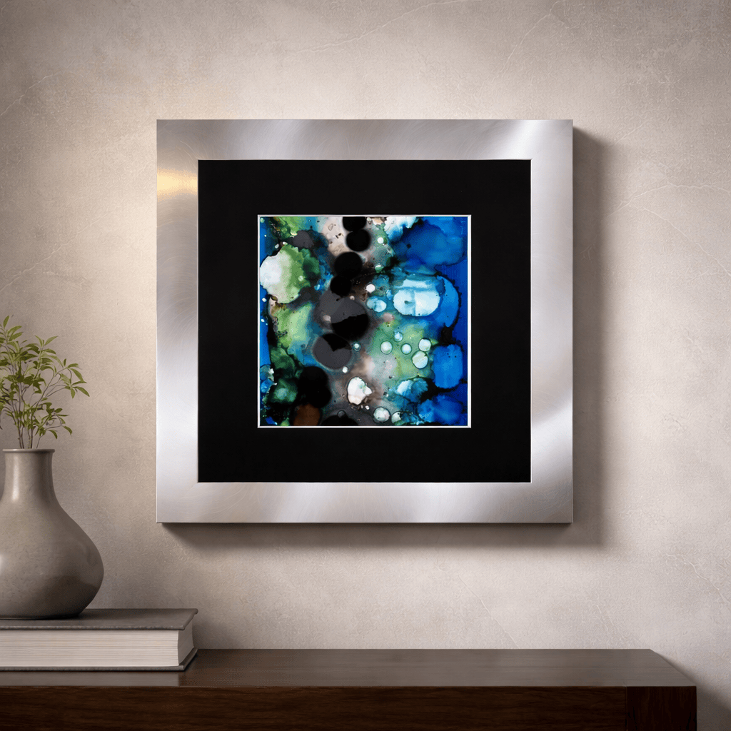 Indigo Nebula - Metal Wall Art 23"x12"