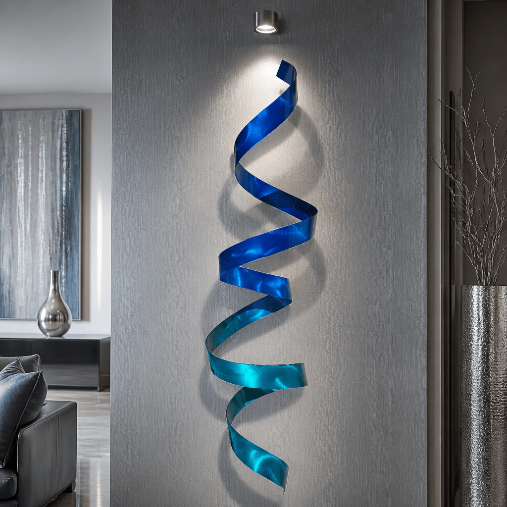 Azure Ascent - Metal Wall Art 44"x11"