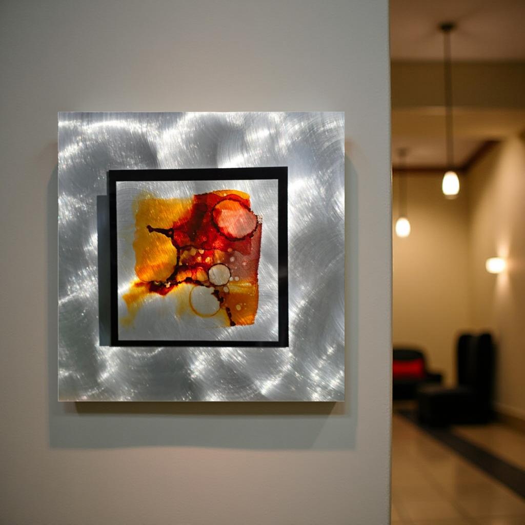 Ember Glow - Metal Wall Art 12"x12"