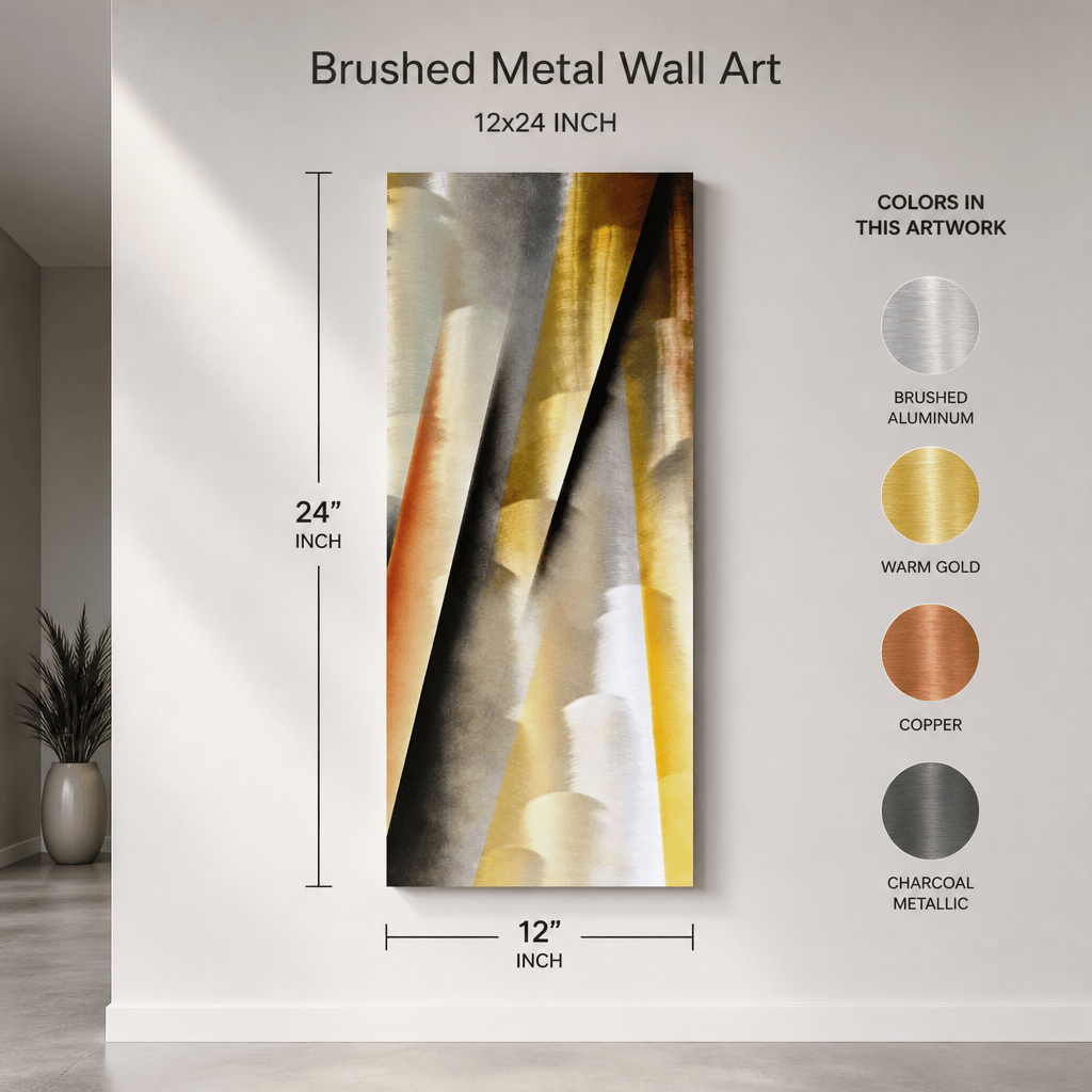 Gilded Fault - Metal Wall Art 10"x24"
